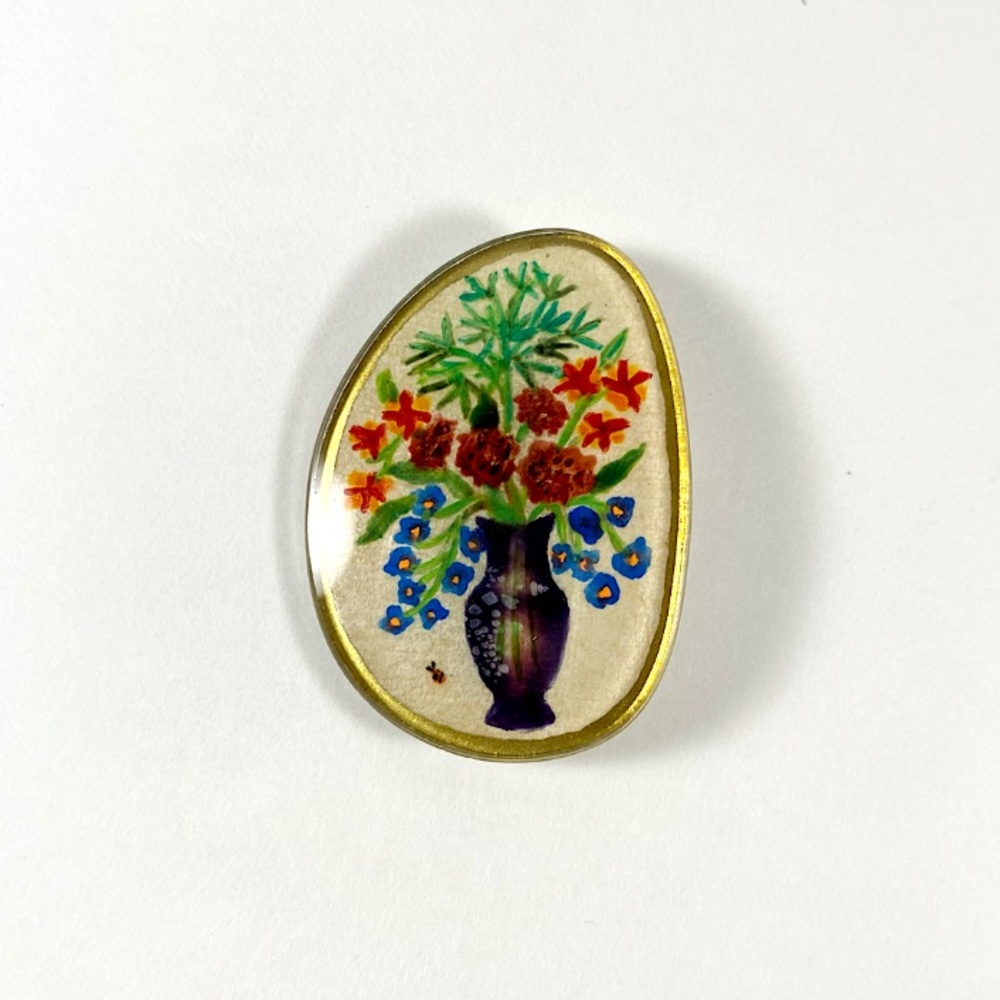 Vintage floral brooch pin